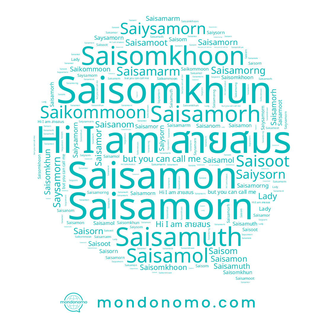name Saisamorh, name Saisamon, name Saiysorn, name Saisomkhun, name Saisamol, name Saisanom, name Saisamoot, name Saikommoon, name Saisamarm, name Saisamor, name Saisamorng, name Lady, name Saisamorn, name สายสมร, name Saisomkhoon, name Saisorn, name Saisom, name Saisamuth, name Saisoot, name Saiysamorn