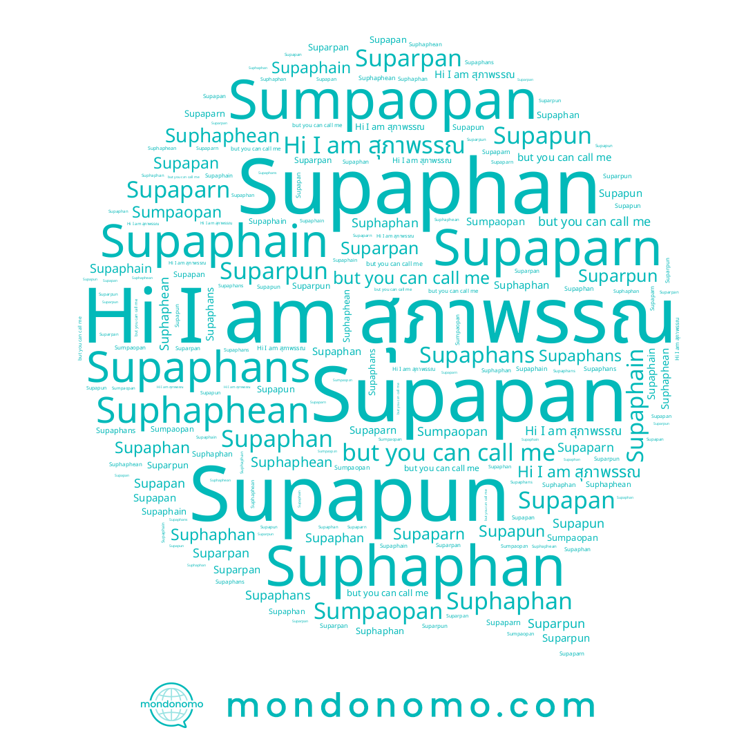 name Sumpaopan, name Supaphans, name Suparpun, name Suphaphean, name Supaphan, name Supaphain, name Suparpan, name สุภาพรรณ, name Supaparn, name Supapun, name Supapan, name Suphaphan
