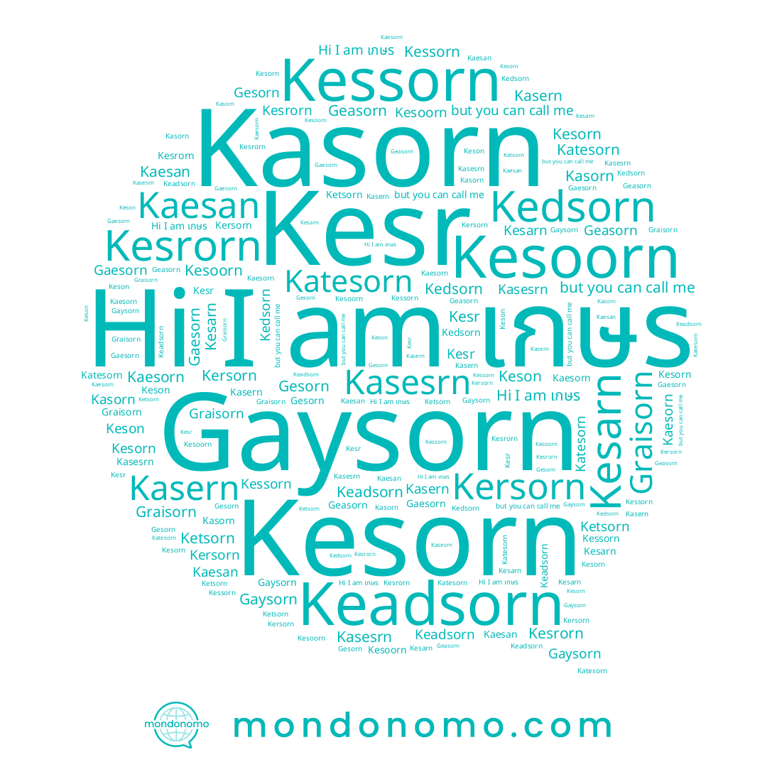 name Kesarn, name Geasorn, name Kedsorn, name Kesrorn, name Kersorn, name Kaesorn, name Keadsorn, name Katesorn, name Gesorn, name Kesr, name Kessorn, name Kasorn, name Graisorn, name Kasesrn, name Gaysorn, name Ketsorn, name เกษร, name Gaesorn, name Keson, name Kesoorn, name Kesorn