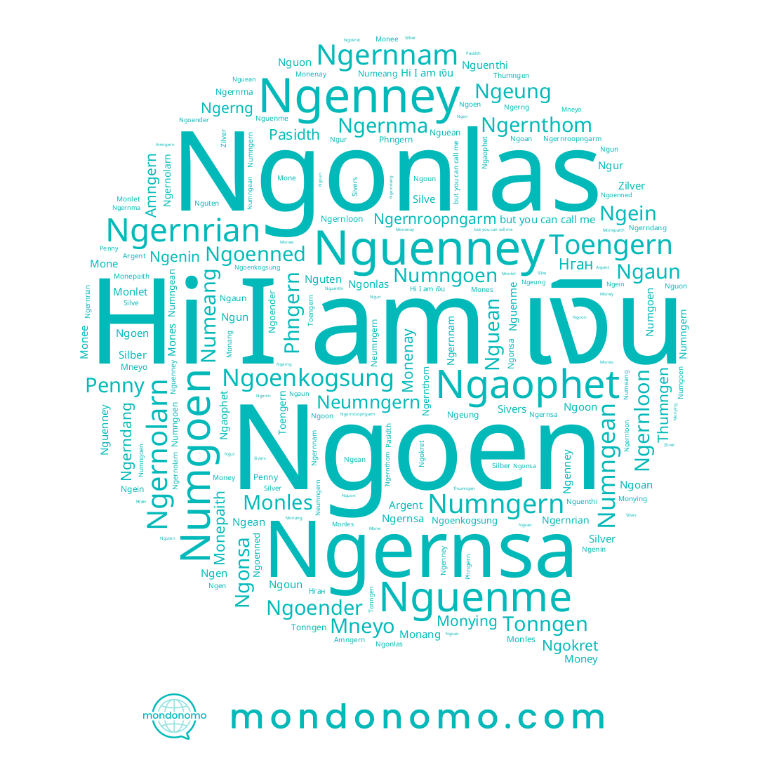 name Ngernolarn, name Monee, name Ngernrian, name Ngoenned, name Nguenney, name Ngoon, name Mone, name Ngernloon, name Ngernnam, name Ngoen, name Ngean, name Nguenthi, name Ngur, name Nguten, name Ngun, name Ngen, name Ngernma, name Ngernsa, name Nguon, name Mones, name Numgoen, name Ngerng, name Amngern, name Monying, name Monepaith, name Ngeung, name Money, name Ngoun, name Zilver, name Numngean, name Neumngern, name Ngonlas, name Ngoender, name Monenay, name Ngernthom, name Numeang, name เงิน, name Nguenme, name Ngoan, name Pasidth, name Mneyo, name Ngonsa, name Ngein, name Argent, name Monles, name Ngaun, name Nguean, name Ngoenkogsung, name Monang, name Ngerndang, name Ngaophet, name Ngenney, name Monlet, name Ngokret