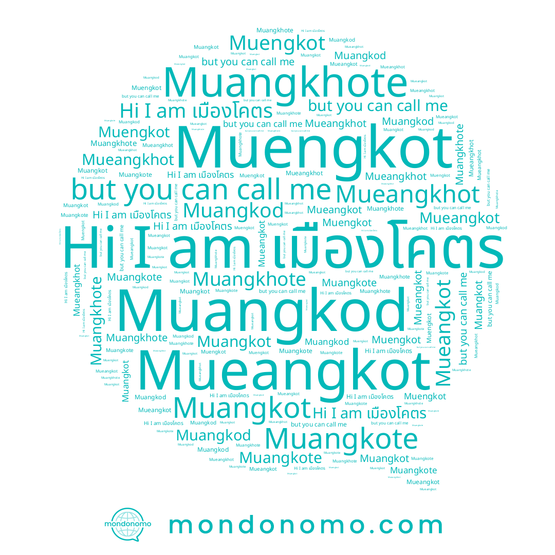 name Muangkod, name Mueangkhot, name Mueangkot, name Muangkhote, name Muengkot, name Muangkot, name เมืองโคตร, name Muangkote