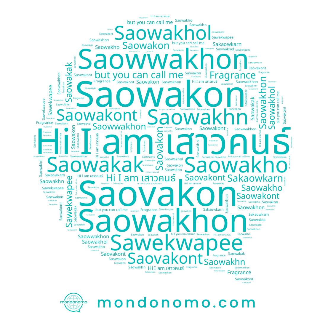 name Saovakont, name Saowakhon, name Saowakhol, name เสาวคนธ์, name Sawekwapee, name Sakaowkarn, name Saowakon, name Saovakon, name Saowwakhon, name Saowakhn, name Saowakont, name Saowakho, name Saowakak