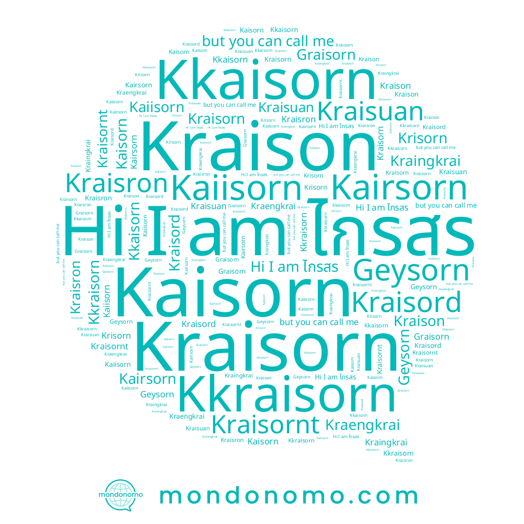 name Kraisord, name Krisorn, name ไกรสร, name Kraisornt, name Kraengkrai, name Kraisron, name Kraisuan, name Kairsorn, name Kraisorn, name Kraison, name Kaisorn, name Kkraisorn, name Kraingkrai, name Kkaisorn, name Kaiisorn, name Graisorn, name Geysorn