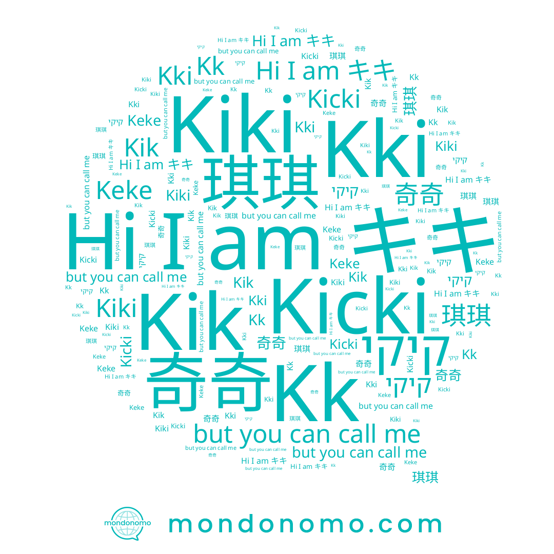 name 琪琪, name קיקי, name Kicki, name Kiki, name Kik, name Keke, name キキ, name 奇奇