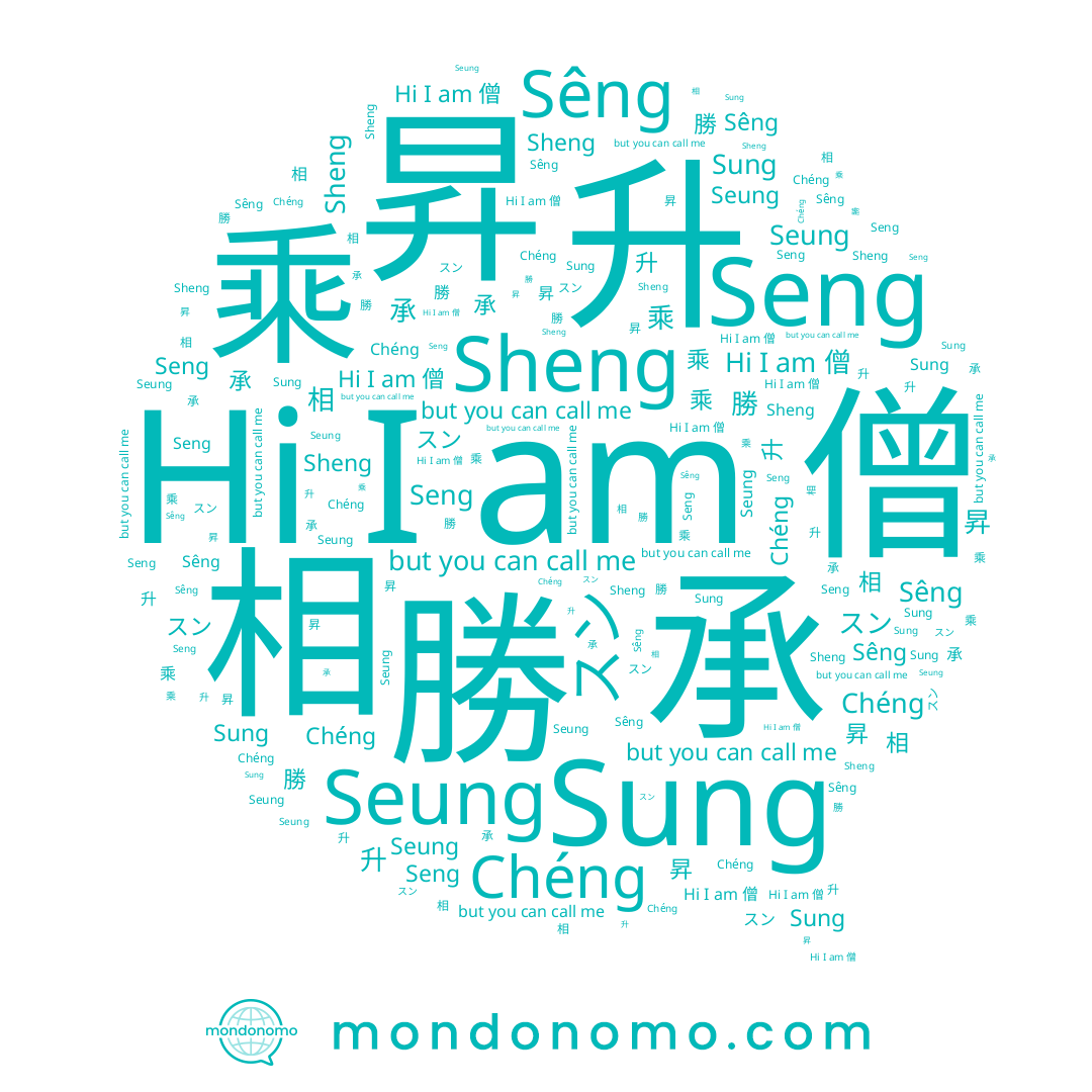 name Sêng, name 相, name スン, name Seung, name 僧, name 乘, name Sung, name Chéng, name 升, name Seng, name Sheng, name 승, name 昇, name 承, name 勝