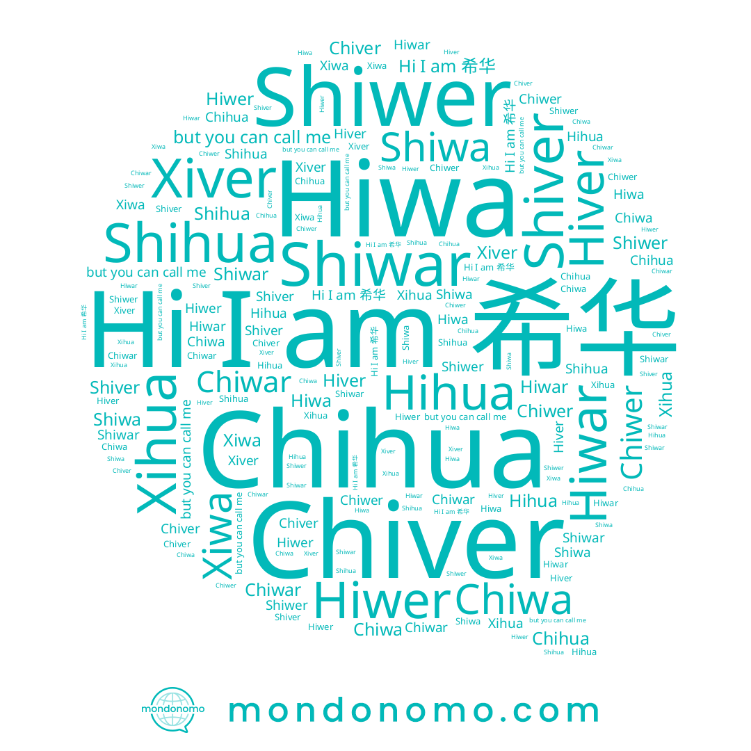 name Shiwer, name Chihua, name Chiwar, name 希华, name Hiwa, name Chiwer, name Chiver, name Shiwar, name Hiwar, name Hihua, name Hiver, name Chiwa, name Shiver, name Xiver, name Hiwer