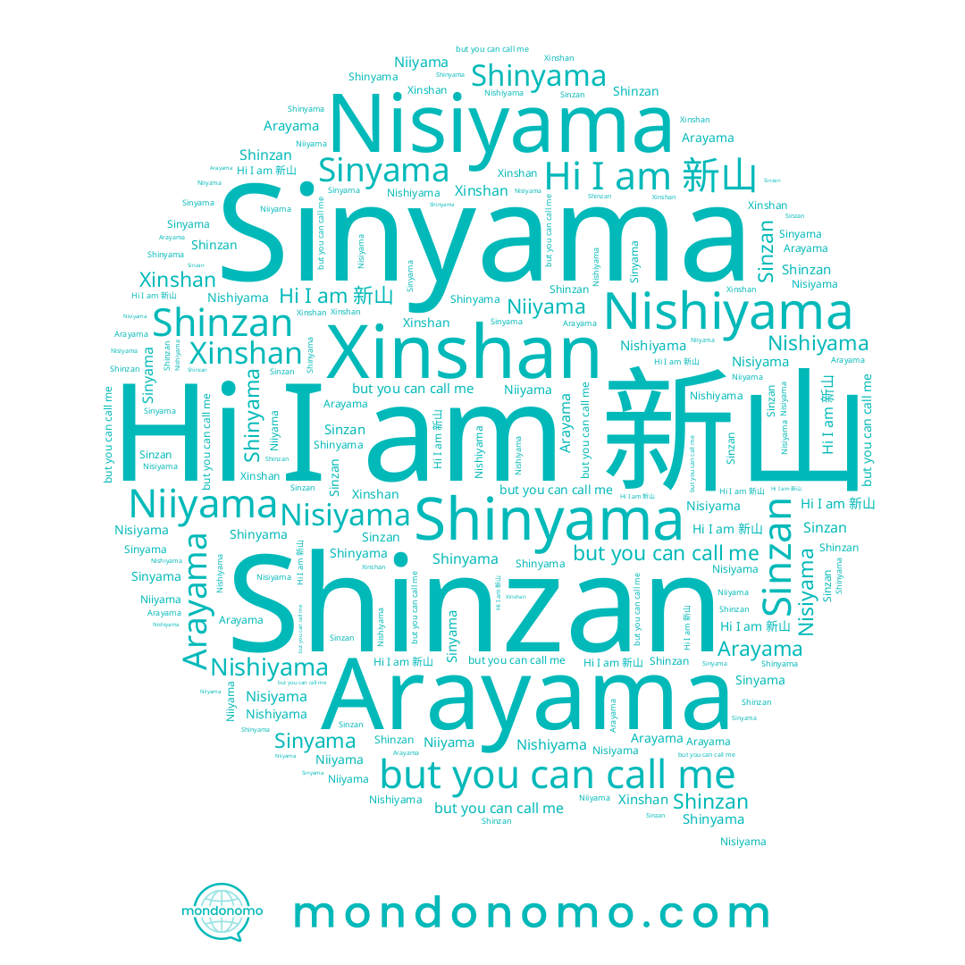 name Shinzan, name 新山, name Shinyama, name Nisiyama, name Arayama, name Niiyama, name Nishiyama, name Sinzan, name Sinyama