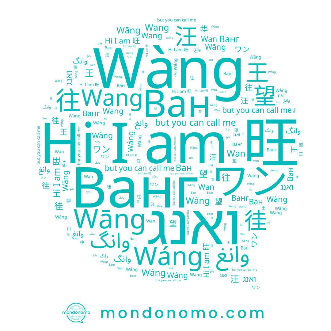 name وانغ, name Ванг, name ואנג, name Wan, name Wáng, name 徍, name 王, name 汪, name 往, name Wàng, name Wang, name ワン, name Wāng, name 旺, name Ван, name وانگ, name 왕, name 望