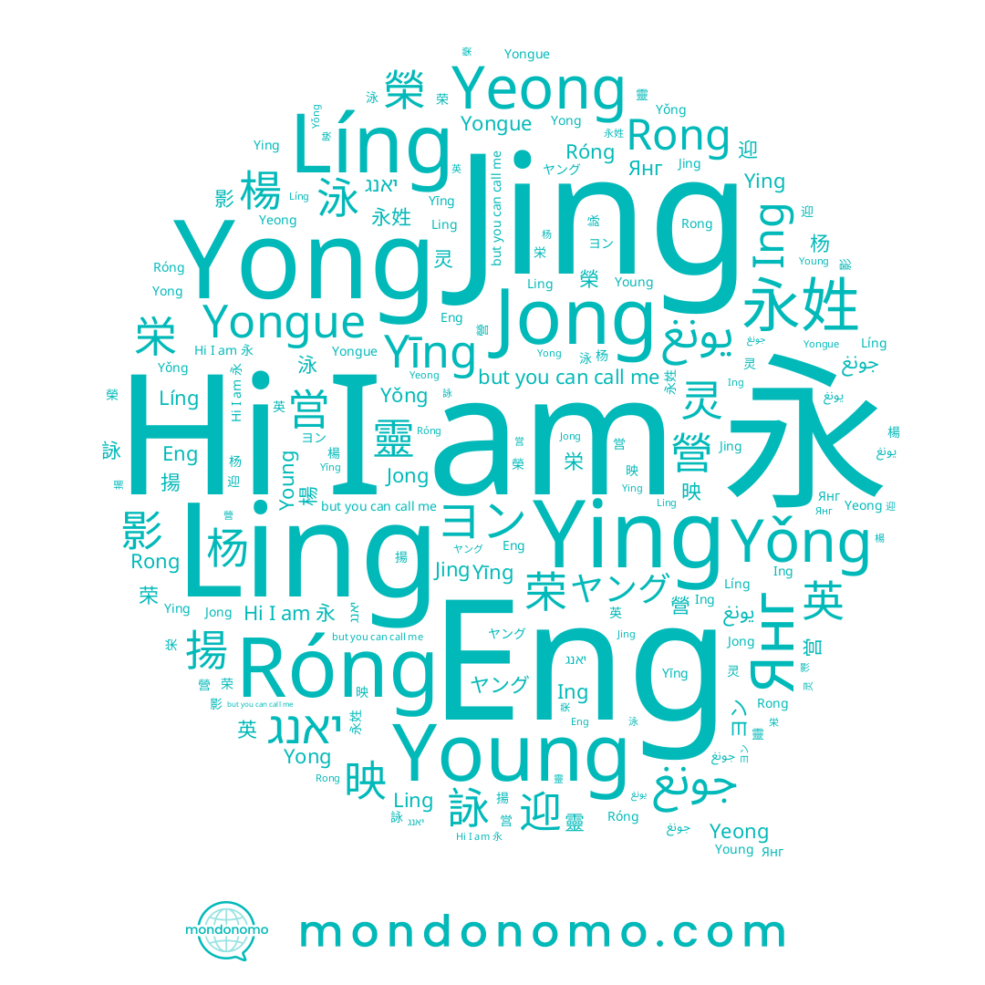 name Róng, name Янг, name Ing, name Líng, name 影, name 營, name Yeong, name 荣, name جونغ, name Eng, name Jong, name 詠, name 영, name Yongue, name 杨, name Rong, name Young, name יאנג, name Ling, name Ying, name 永, name 英, name ヤング, name Yong, name 灵, name ヨン, name 楊, name 榮, name Yīng, name 営, name Yǒng, name 揚, name 映, name 迎, name يونغ, name 靈, name Jing, name 永姓, name 泳