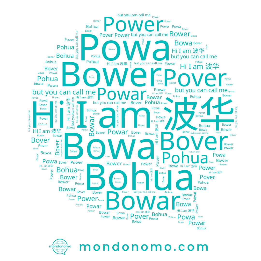 name 波华, name Bower, name Bowar, name Pohua, name Bover, name Powar, name Bowa, name Power, name Pover