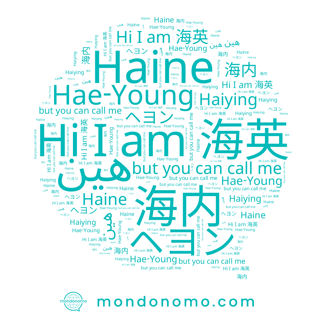 name Haine, name 해영, name Haiying, name هين, name 海英, name 海内, name ヘヨン, name Hae-Young