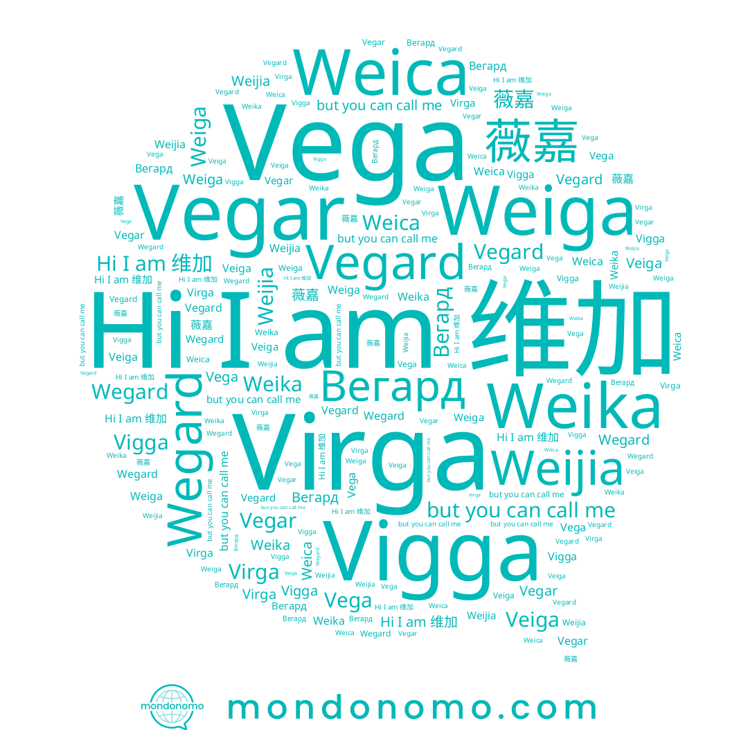name Vega, name Veiga, name Vigga, name Weica, name Вегард, name Vegard, name 薇嘉, name Wegard, name Weijia, name 维加, name Weiga, name Vegar, name Virga