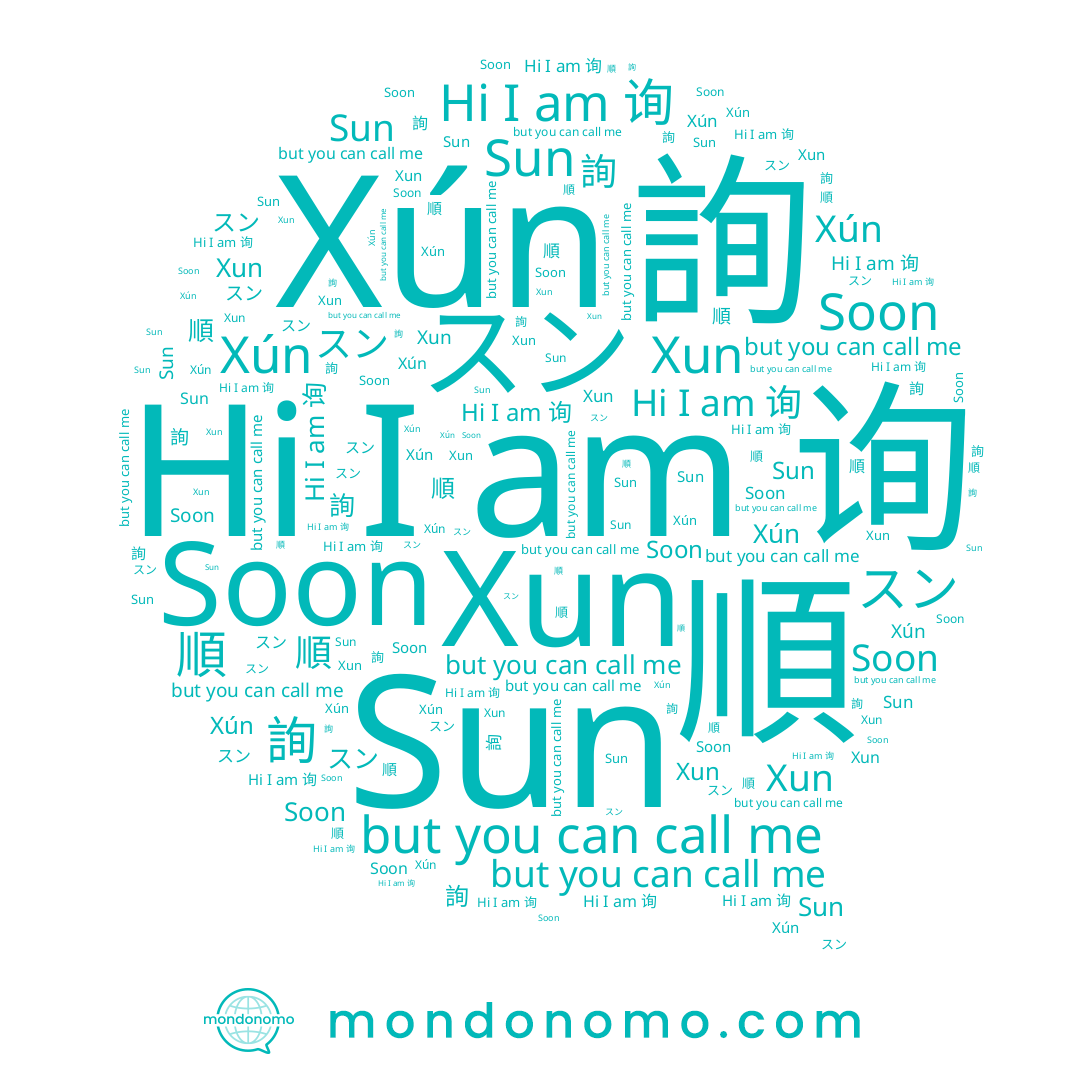name 询, name スン, name Soon, name 順, name Xun, name 순, name 詢, name Xún, name Sun