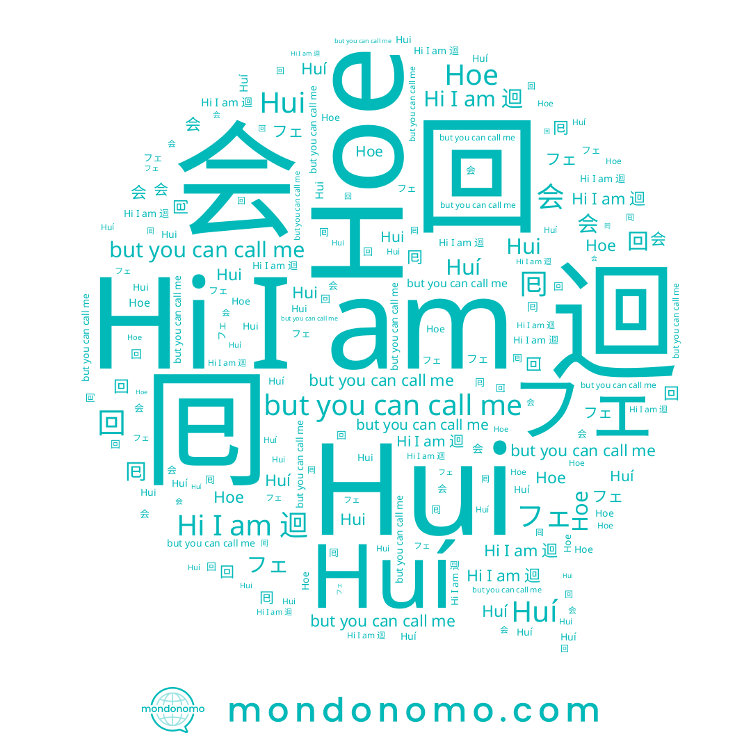name 囘, name フェ, name Huí, name Hoe, name Hui, name 迴, name 回, name 会
