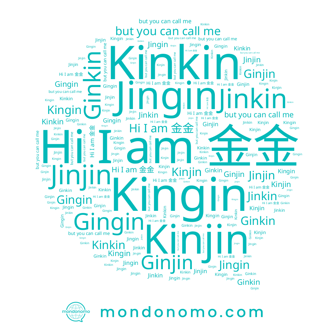 name Gingin, name Kinkin, name Ginjin, name Kinjin, name Jingin, name Ginkin, name 金金, name Jinjin, name Jinkin, name Kingin