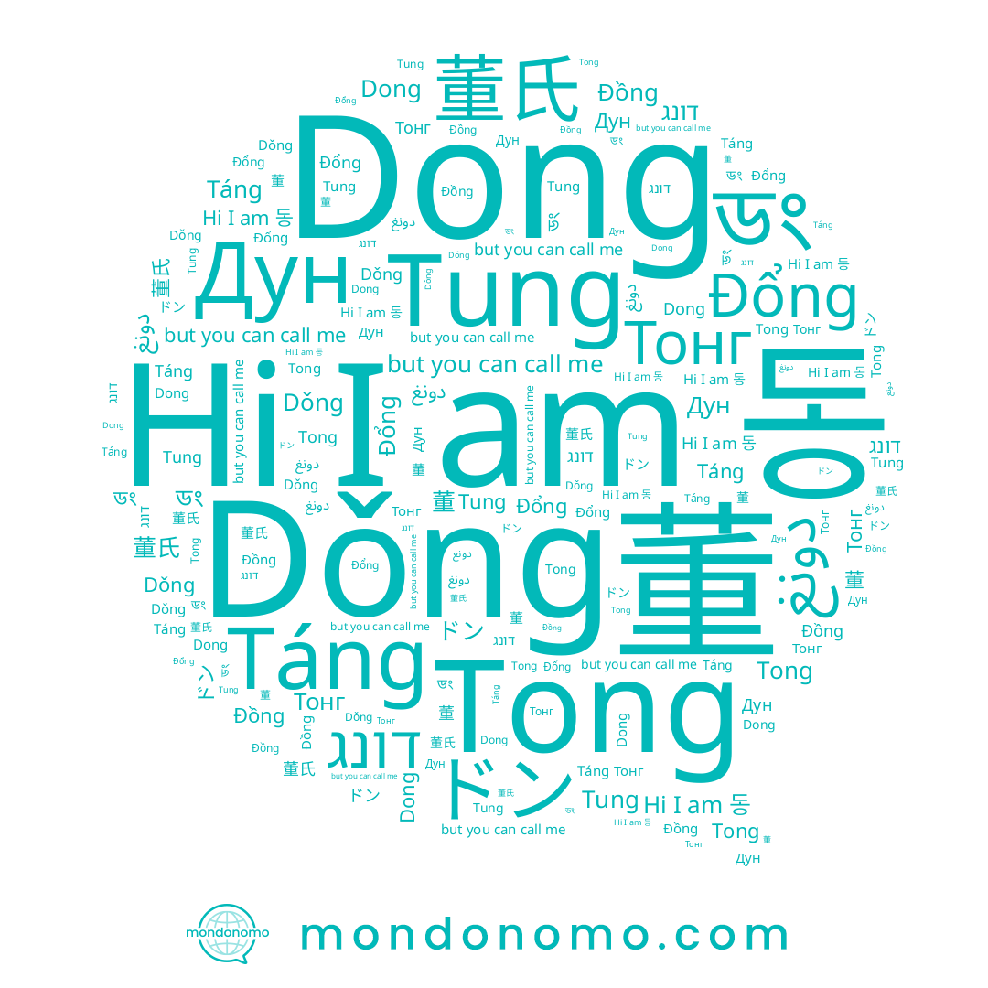 name Dong, name 董, name ドン, name دونغ, name Táng, name Тонг, name 董氏, name ডং, name Đổng, name Tung, name Tong, name Dǒng, name דונג, name Дун, name 동, name Đồng