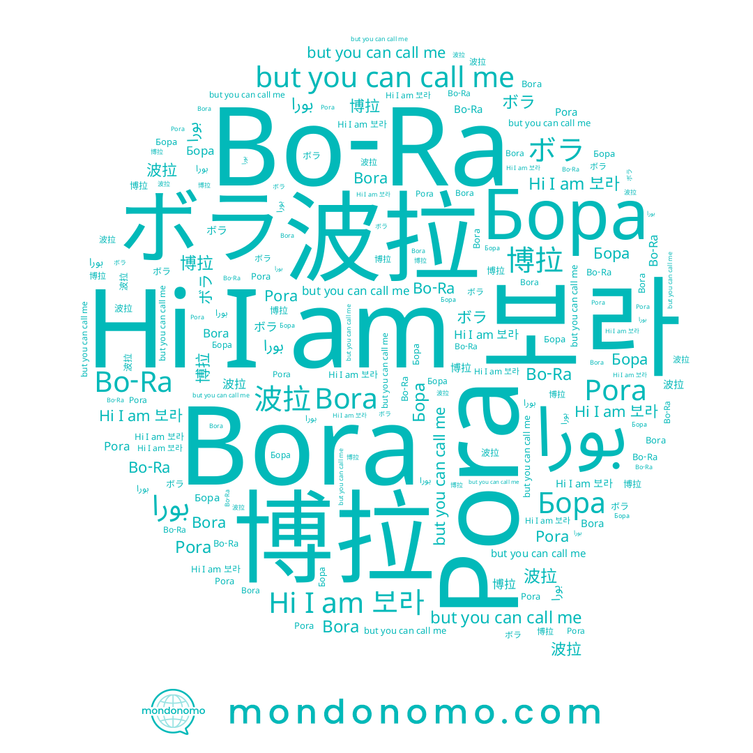 name 博拉, name 보라, name Bo-Ra, name Бора, name بورا, name 波拉, name Bora, name Pora, name ボラ