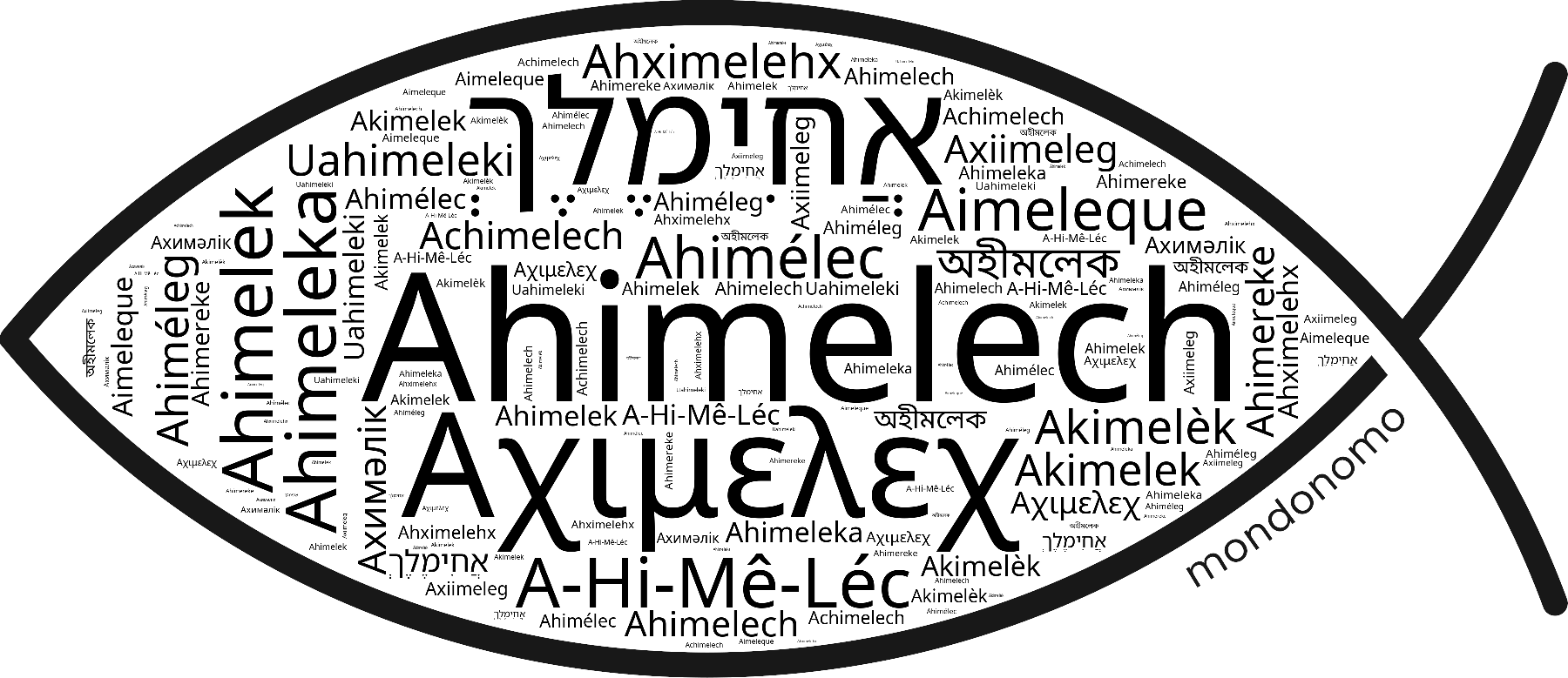 Name Ahimelech in the world's Bibles