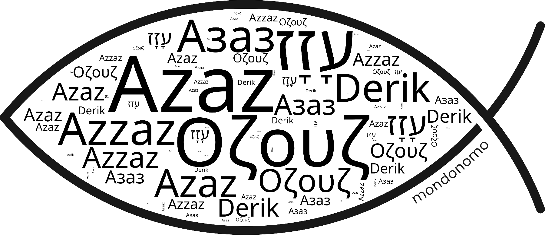 Name Azaz in the world's Bibles