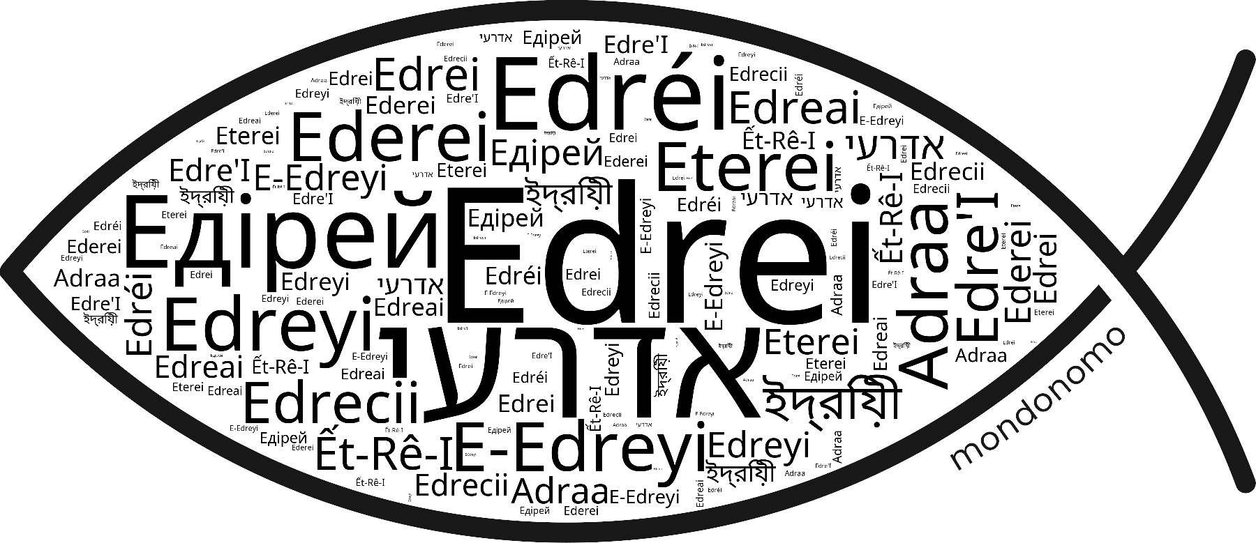 Name Edrei in the world's Bibles