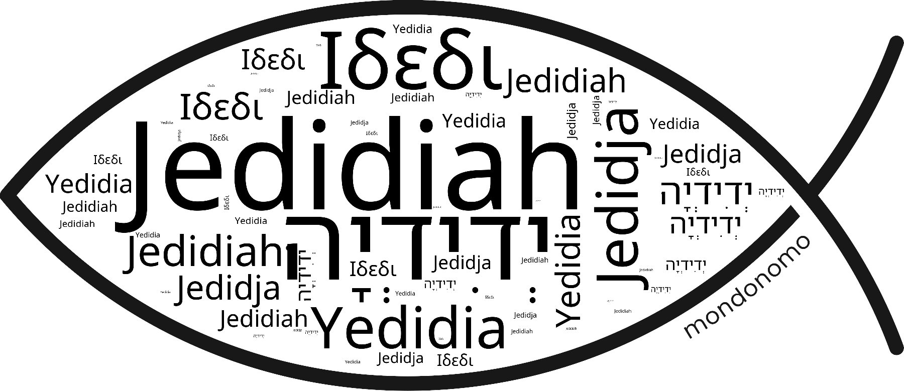 Name Jedidiah in the world's Bibles