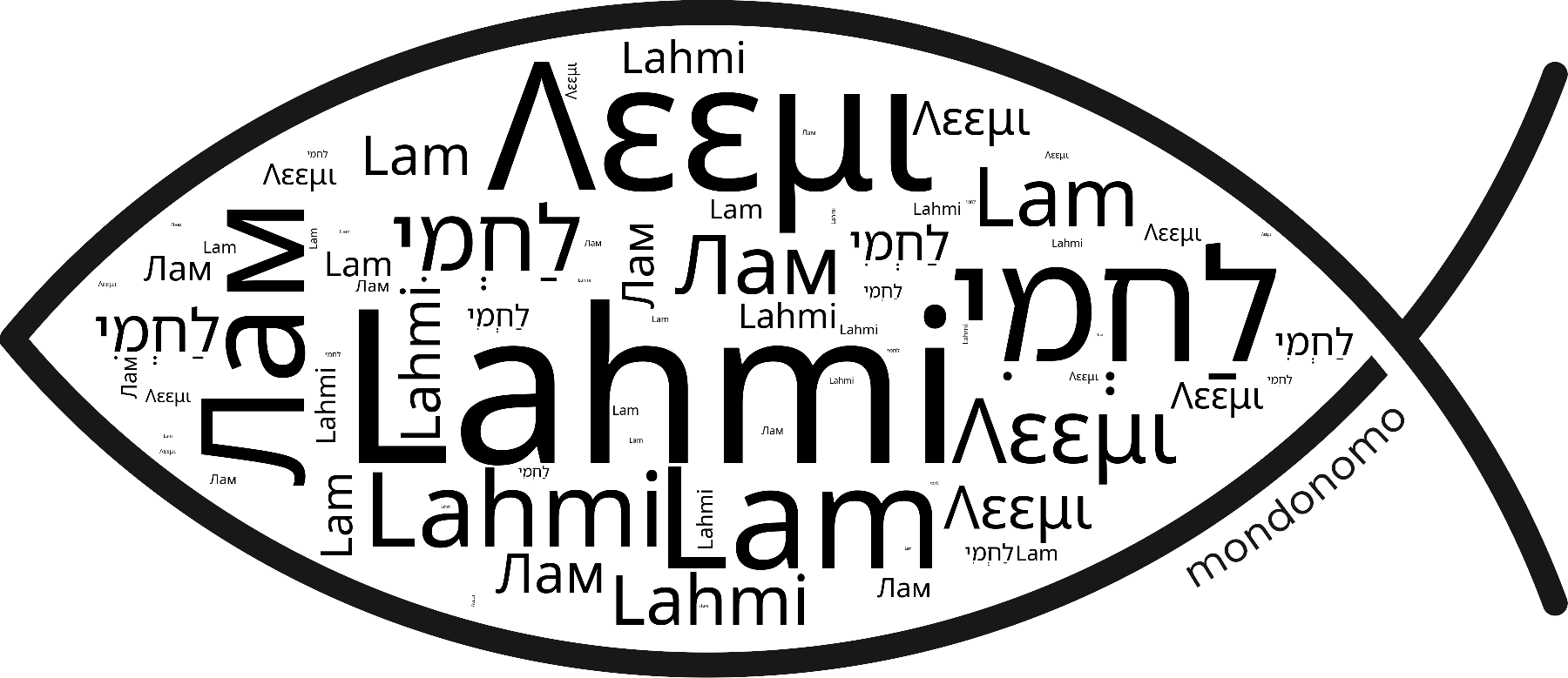 Name Lahmi in the world's Bibles