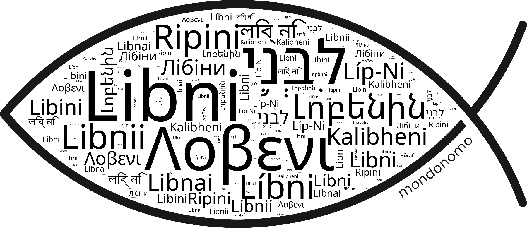 Name Libni in the world's Bibles