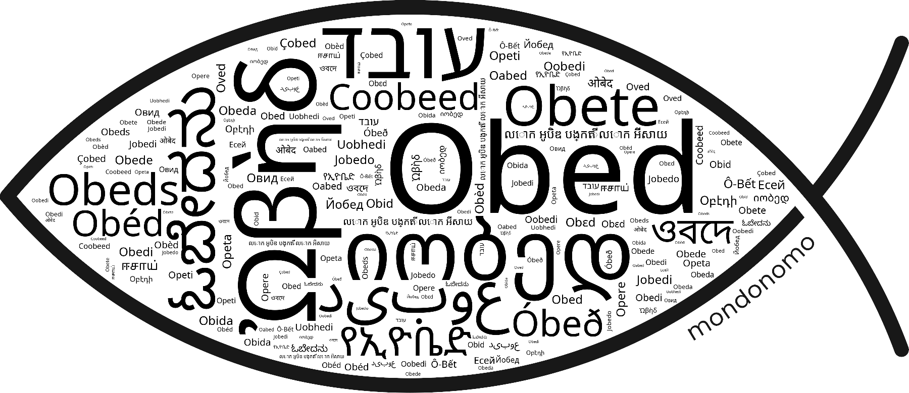 Name Obed in the world's Bibles